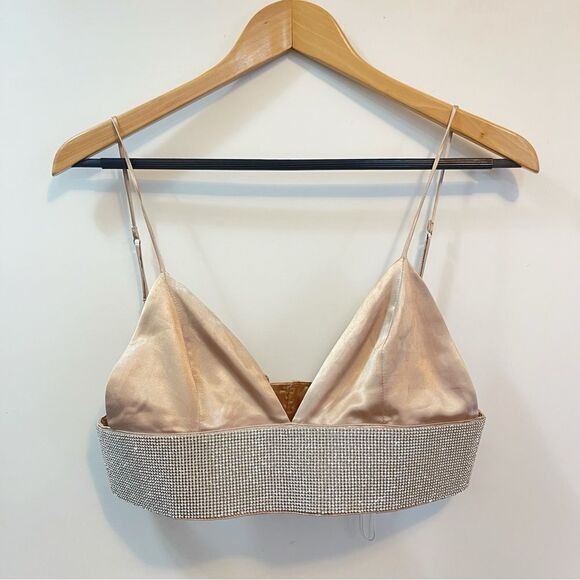 NWOT MESHKI Ilona Dimond Bralette in Nude Size M - Picture 4 of 8